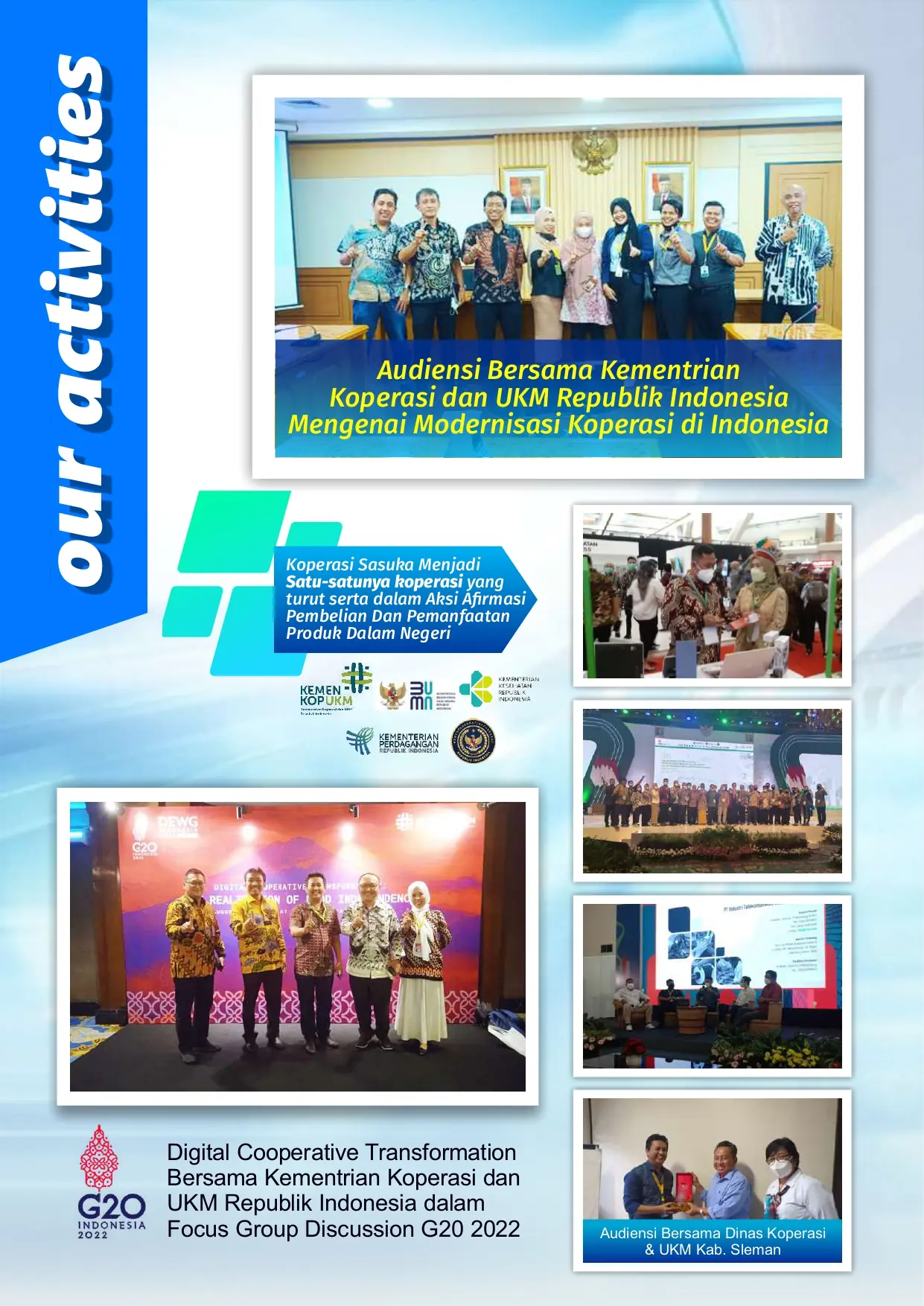 Kegiatan Sasuka: audiensi Kementerian Koperasi dan UKM RI serta FGD G20 2022
